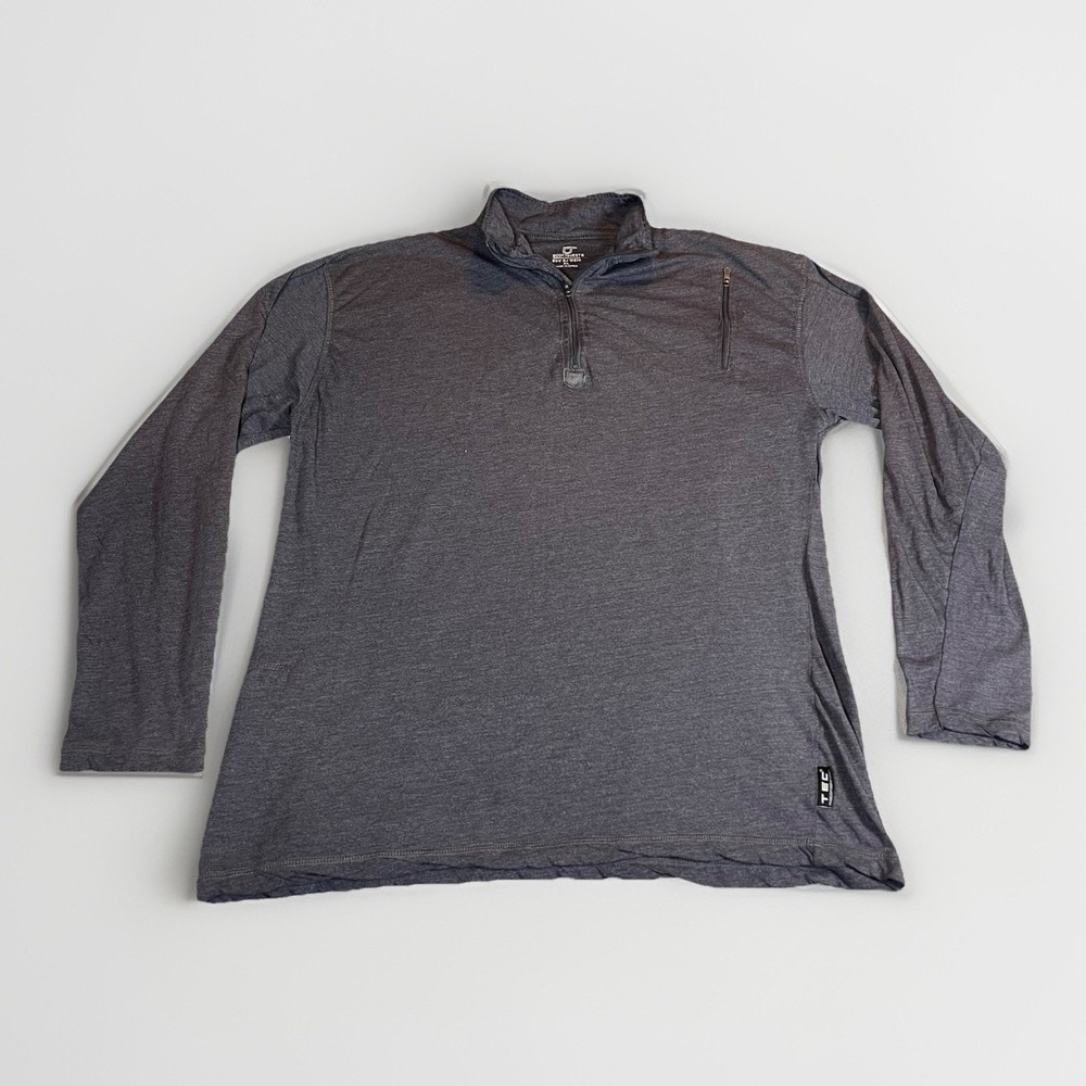 ScotteVest Sweater Mens XL Gray Sev SJ Qzip Pullover‎ 1/4 Zip Golf Casual